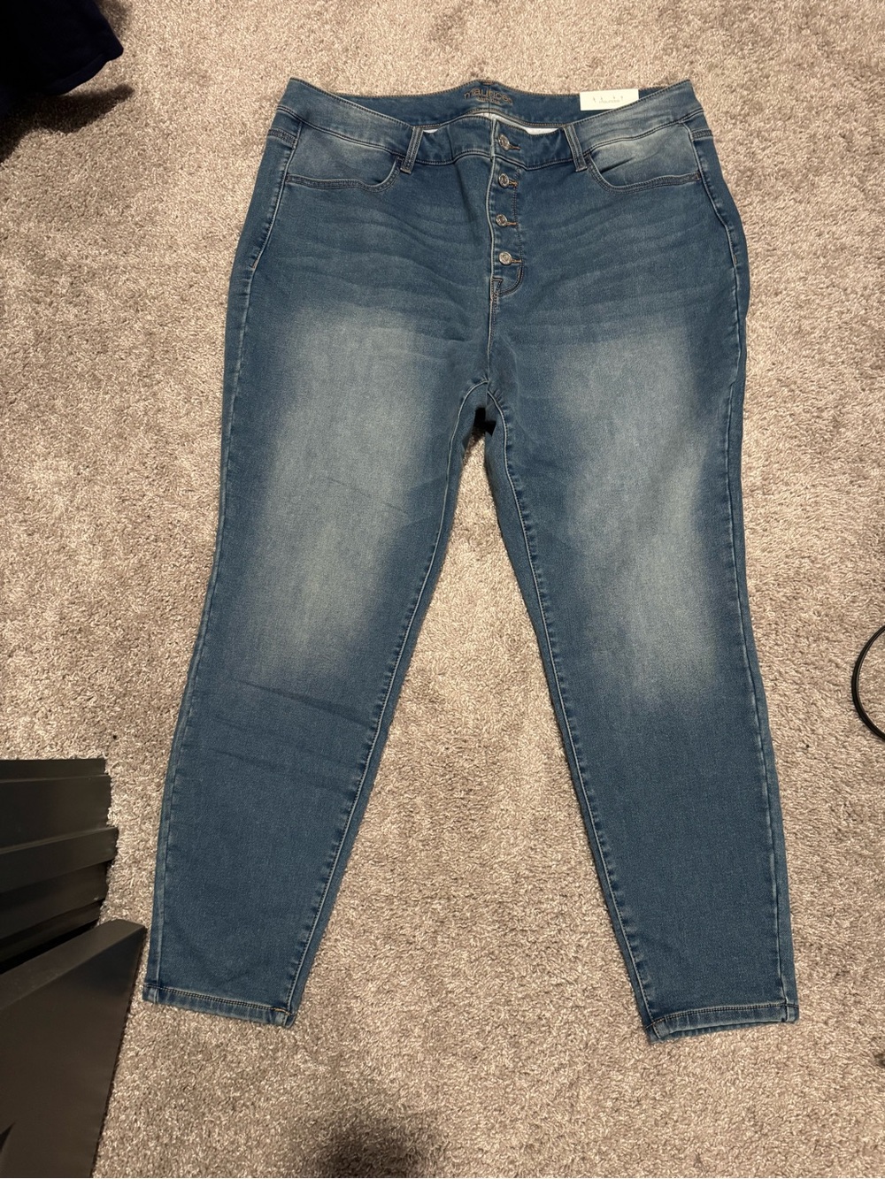 Maurices Blue High-Rise Skinny Jeans with Button Fly